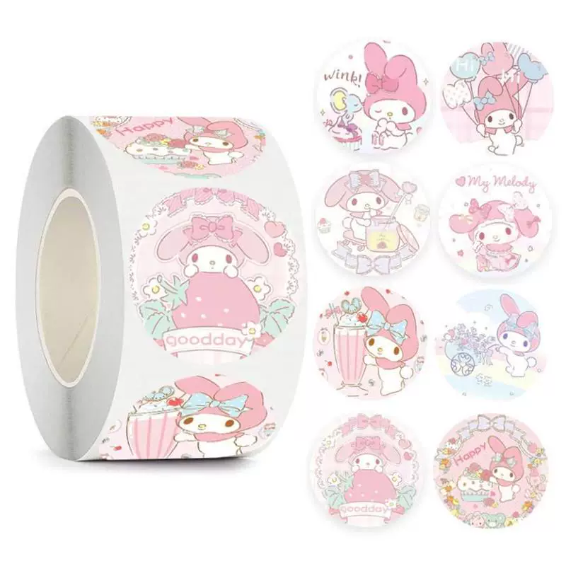 Наклейки Sanrio рулон Kuromi Cinnamoroll наклейки мальчик девочка