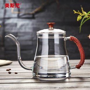 家用耳美冲器斯尼壶杯咖啡嘴挂具泡玻璃享分细口壶长手冲咖啡壶滤