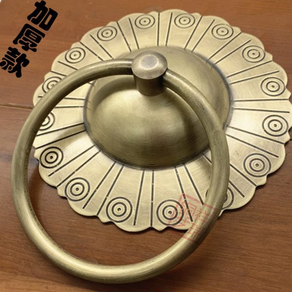 木门拉手青古铜中式大门拉手仿古铁门把手老式门门环实心拉环拉手
