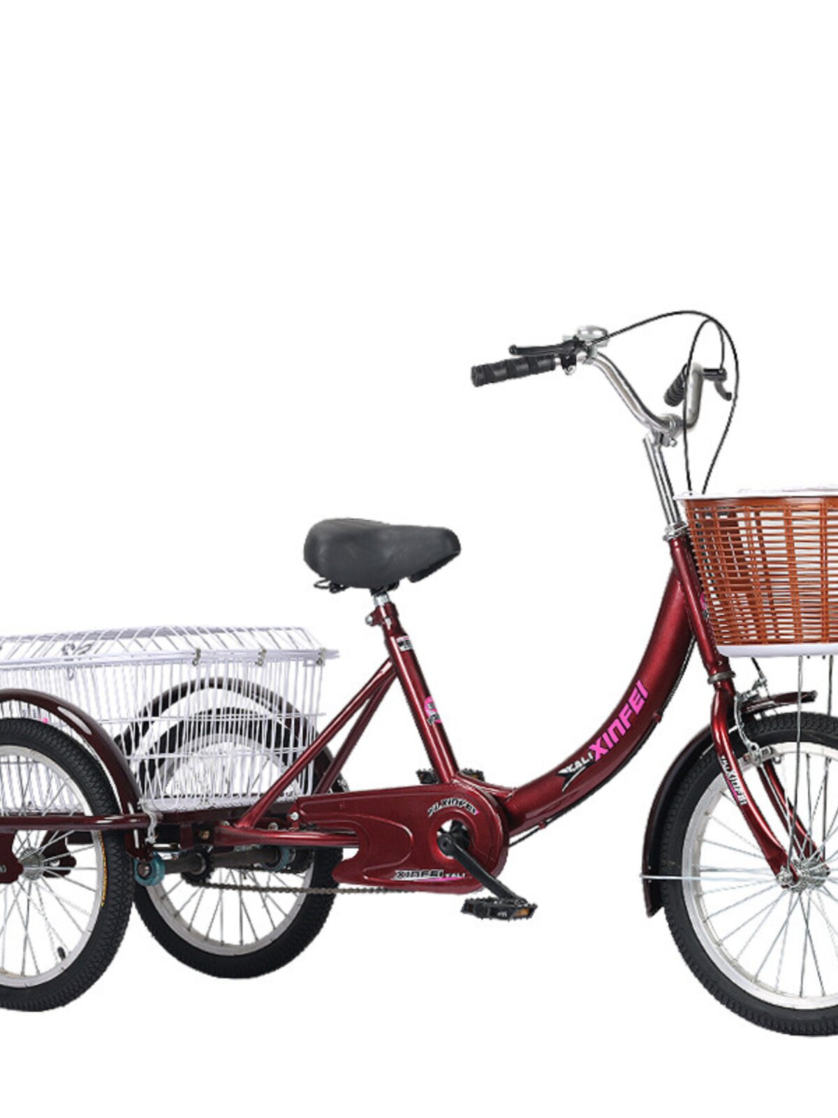 老人专用三轮车人力代步车老年人接送小孩子买菜脚蹬脚踏自行车