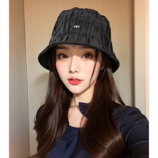 网红薄款素颜帽子高级感渔夫帽女款2024新款防晒水桶帽显脸小时尚