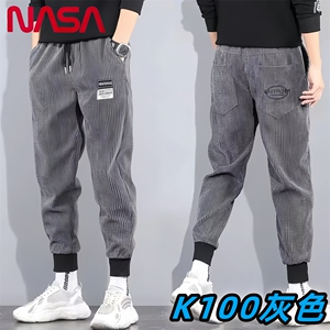 NASA联名新款男士休闲裤哈伦工装运动裤加绒男裤长裤子