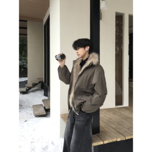 TEN 座山雕夹克保暖棉服环保加厚男女拼接毛领派克服 EMPTY冬季