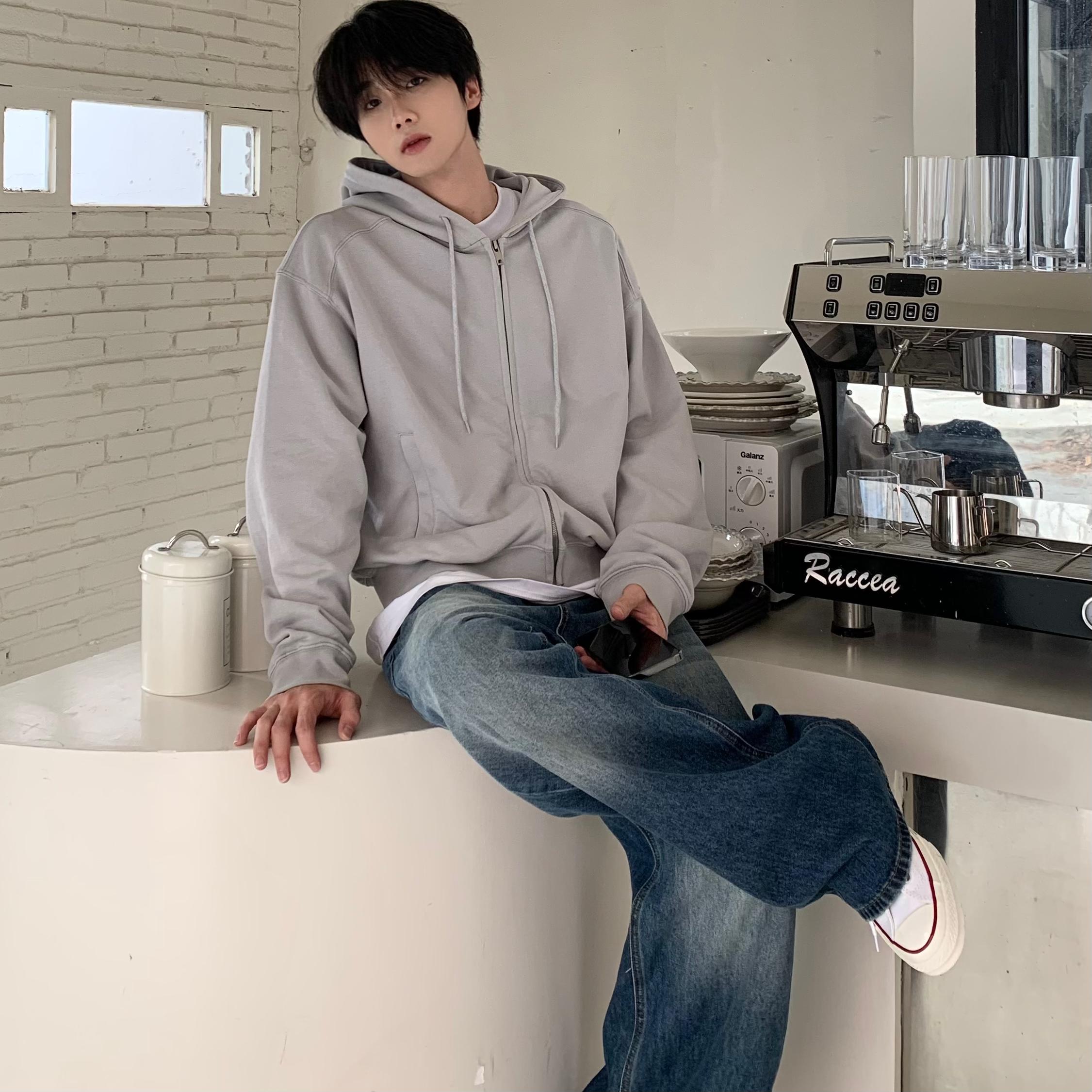 TENEMPTY日韩短款开衫卫衣