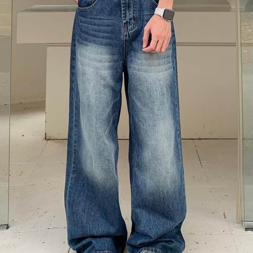 TENEMPTY水洗牛仔裤四季长裤