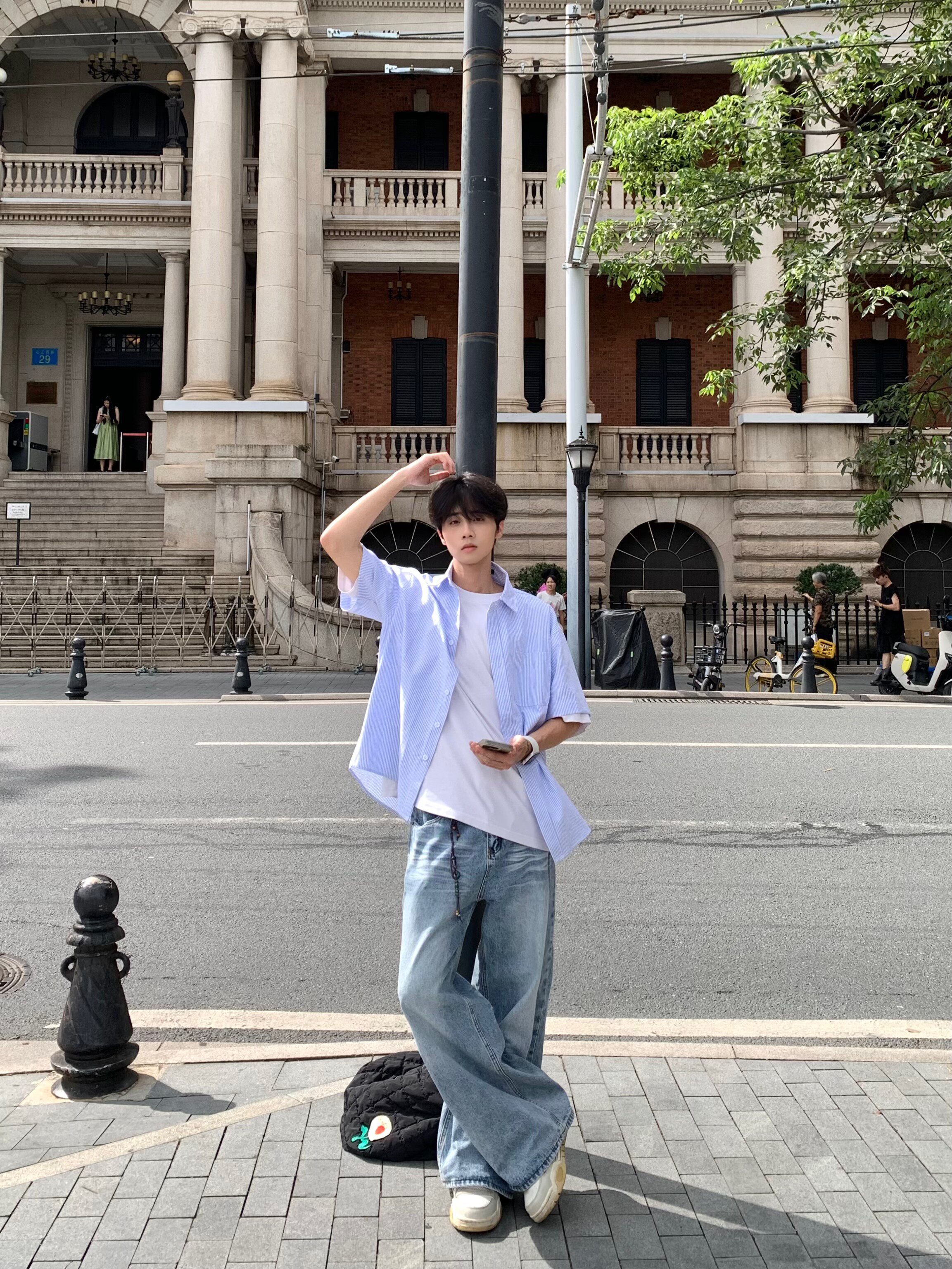 TENEMPTY翻领短袖日韩干净简约