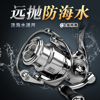 路亚纺车轮全金属斜口鱼线轮