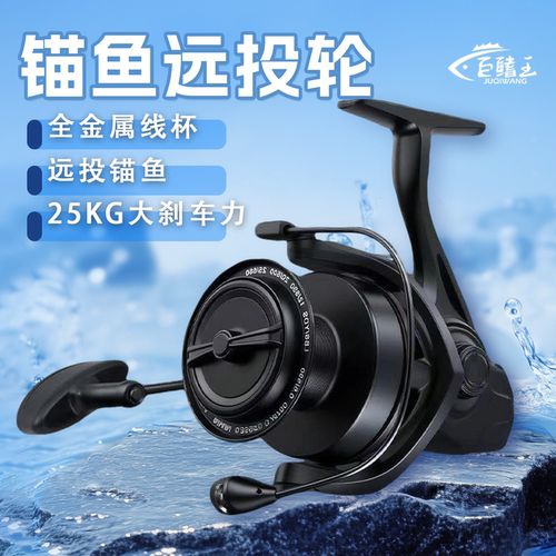 大物轮全金属纺车轮路亚轮