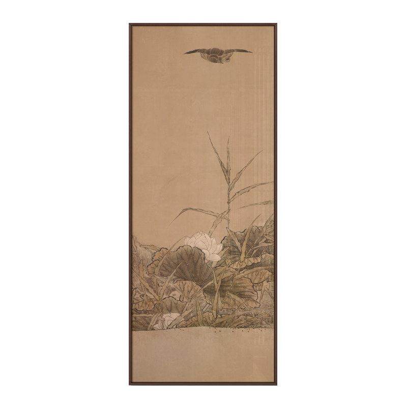 新中式客厅装饰画酒店餐厅花鸟档大气巨幅挂画别墅多联背景壁画