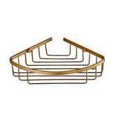 全铜三角篮镀金双层单层镀铬仿古玫瑰金色转角架浴室置物架