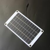 10W30w12V太阳能板充电器单晶硅太阳能板半柔性带夹子车充
