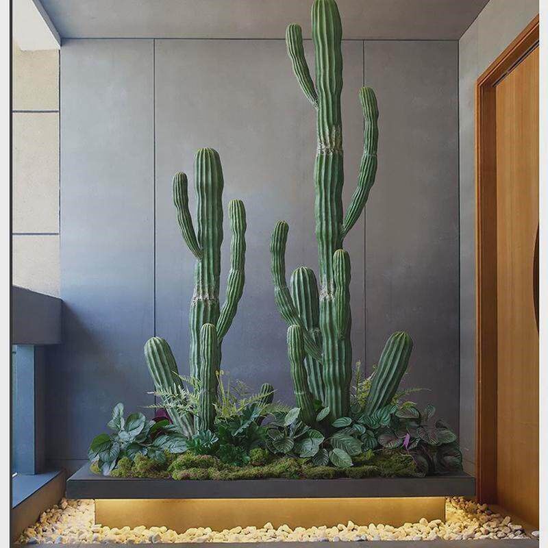 速发仿真仙人球仙人仙人掌大型植物盆栽室内绿植橱窗装饰造景量天