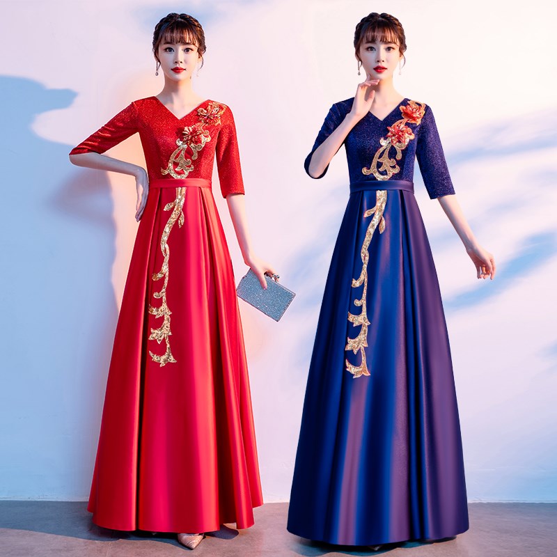 速发大合款演出服新持主唱人指挥服学生红歌朗诵合唱团舞台晚礼服