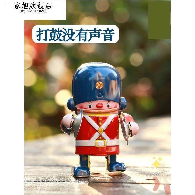 速发玩具打鼓儿童发条小小卫兵机器敲锣80后士兵怀旧玩具覆古敲鼓