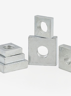 速发镀锌四材薄螺母方型铁螺帽铝型方方母螺丝帽82.5M4M5M6MMM10M