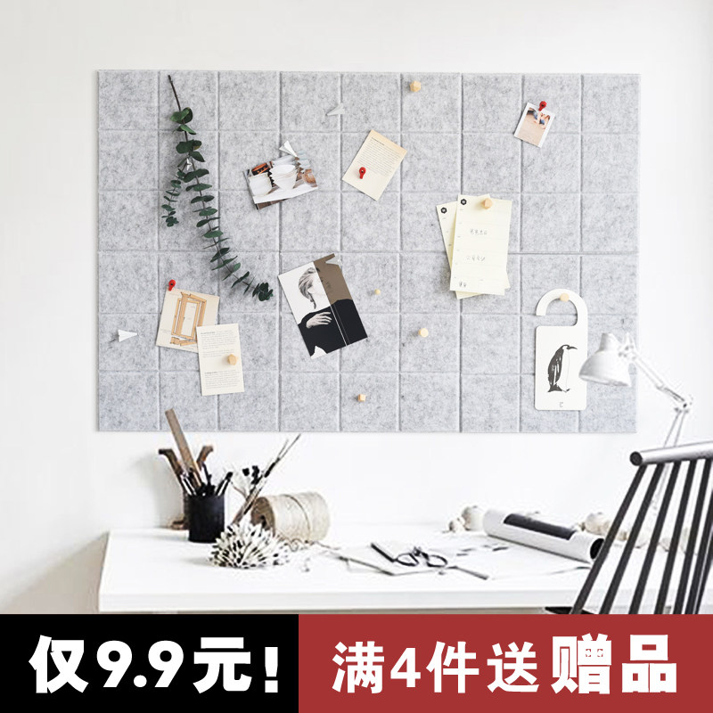 速发景钉毛言留毡板背免墙贴壁饰创意办公室墙面装饰照片挂墙