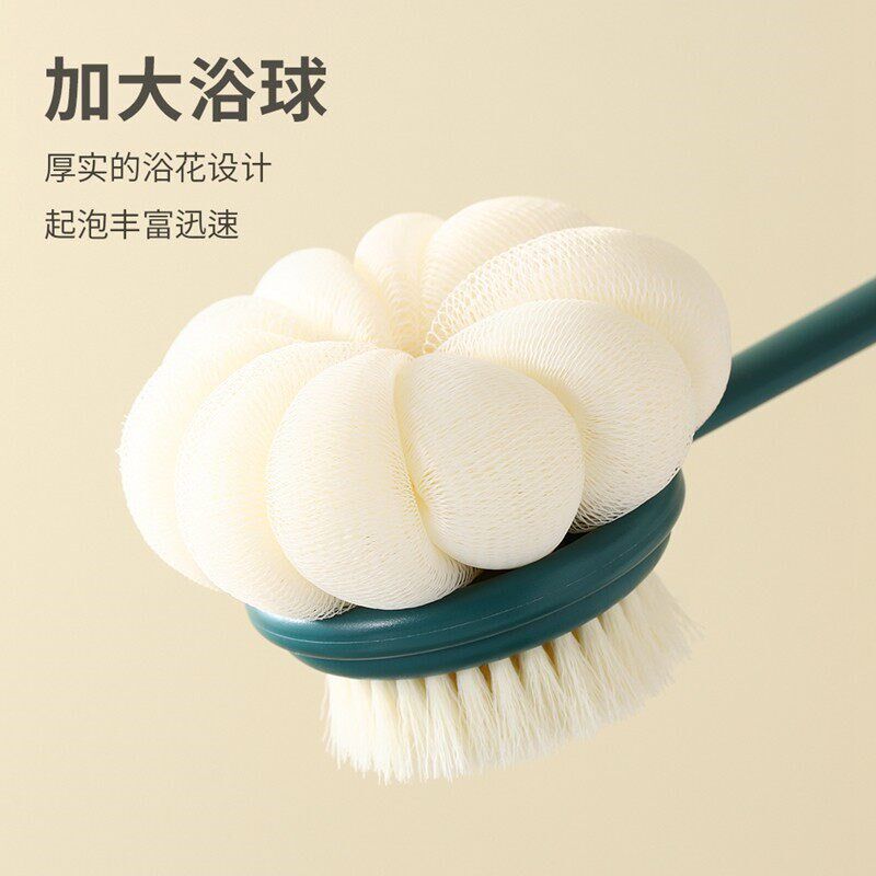 速发洗澡刷子长柄搓後背不求人神器身体搓澡搓泥沐浴刷双头软毛洗