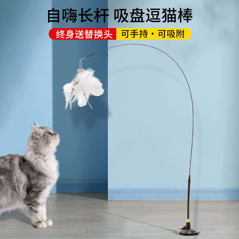 速发猫大具逗猫棒自嗨解闷神咪带吸盘长杆小猫器玩的幼猫用品玩全
