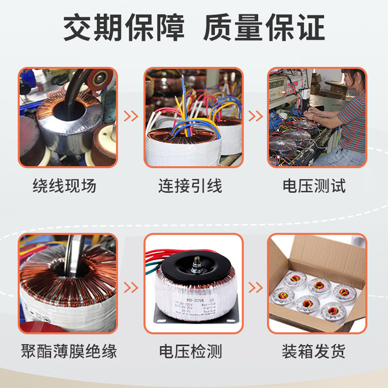 速发纯铜环牛单相大功率圆形环形步进隔离变压器胆机环牛功放