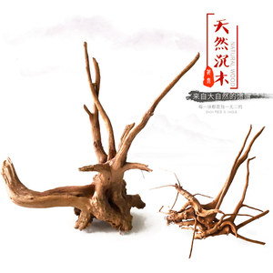 速发沉木鱼缸造景树根优选装饰木头栖草流木水根缸莫斯树杜鹃根
