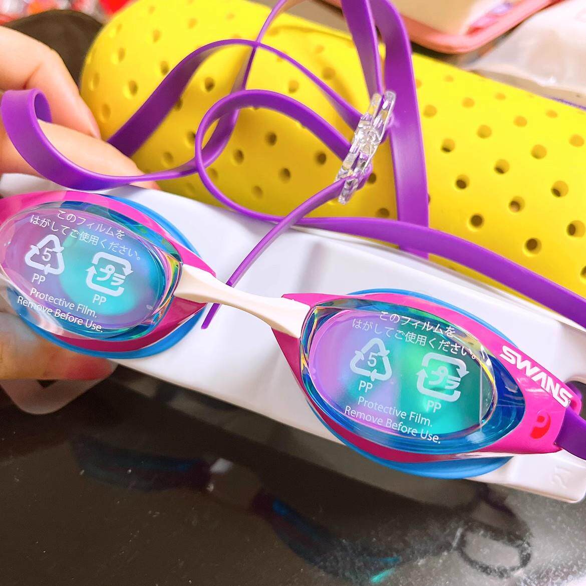 swans 71 日本进口诗韵泳镜防水防雾高清男女专业竞速游泳眼镜