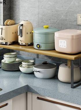 厨房桌面置物架台面分层收纳隔板架子橱柜内碗碟调味料收纳小架子