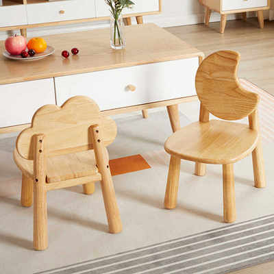 abit 儿童凳小凳子家用实木凳可爱创意换鞋凳儿童靠背小椅子矮凳