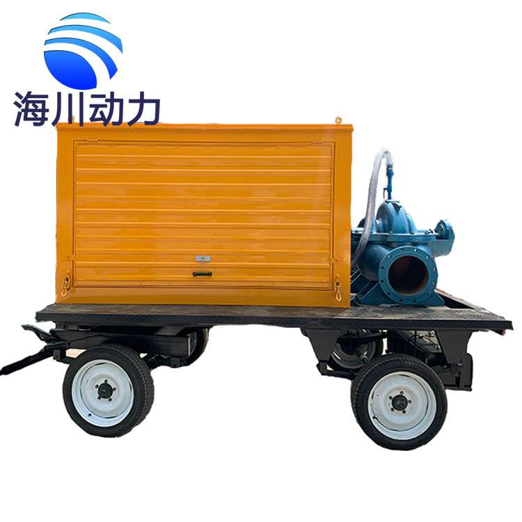 防汛水泵车市政排水泵柴油机抽水泵大型混流自吸移动式排涝水泵车