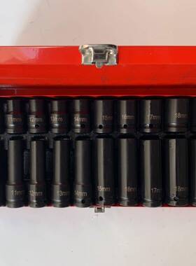 1/2气动加长套筒20件套小风炮套筒加长套装套筒大飞六角套筒20