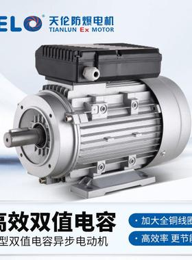 ML单相铝壳异步双值电动机B3卧式安装纯铜铝壳IE4电机现货