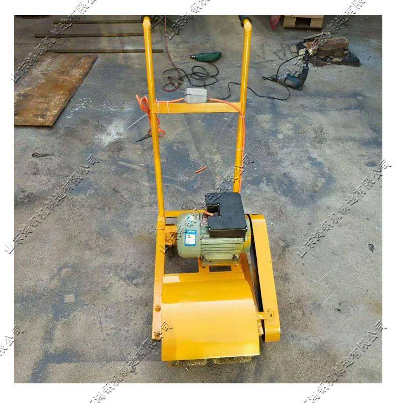 手推式电动除锈机钢板型材槽钢打磨机钢结构彩钢瓦屋面翻新机