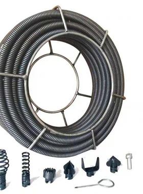 电动疏通机弹簧10米20米通下水道弹簧16mm加密电钻疏通钢丝簧