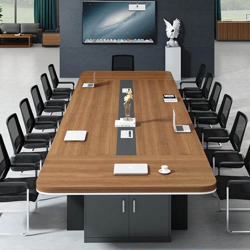 大型会议桌会议室长条桌简约现代办公家具办公桌椅组合接待洽谈桌