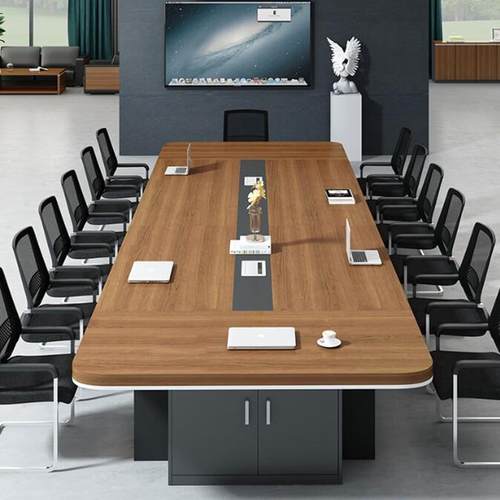 大型会议桌会议室长条桌简约现代办公家具办公桌椅组合接待洽谈桌