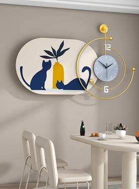 现代艺术钟表客厅简约时钟挂墙网红个性创意装饰挂钟时尚挂表家用