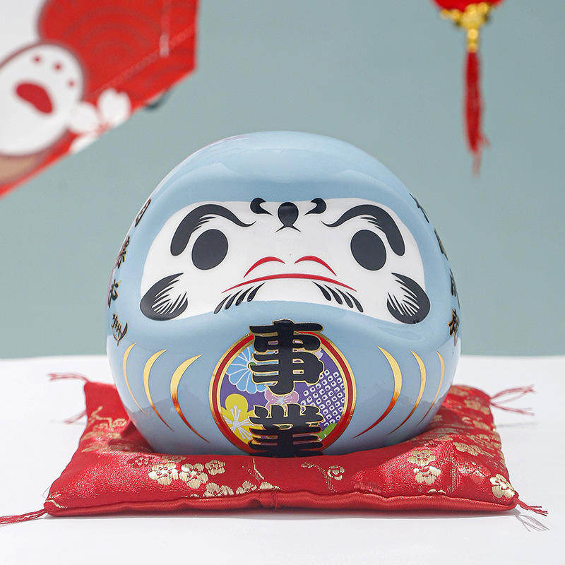 日式寿司料理店铺摆件日本装饰品陶瓷必胜达摩储蓄罐创意开业礼物