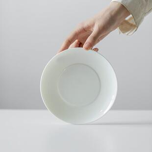 德化羊脂玉白瓷壶承家用陶瓷茶壶壶托小号干泡台中式壶垫茶具配件