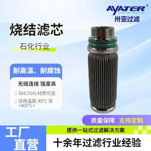 卅亚金属纤维毡烧结滤芯化工高温耐腐蚀金属烧结网滤芯