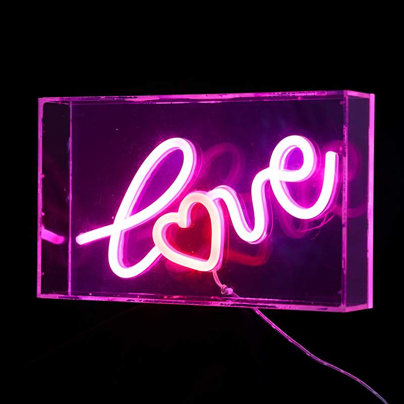 亚克力氛围love字母立体亚克力灯盒LED灯板透明PS胶合创意灯