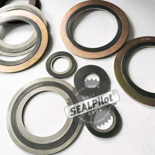 耐高压石墨金属缠绕垫片304不锈钢内外环法兰密封垫片