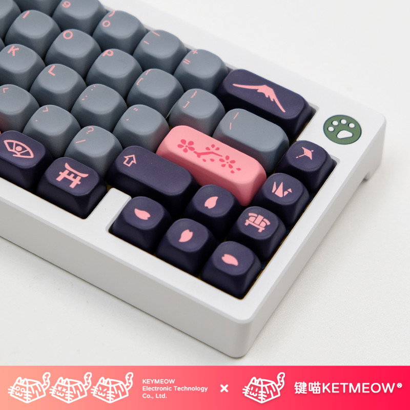 键喵樱花主题键帽适配机械键盘