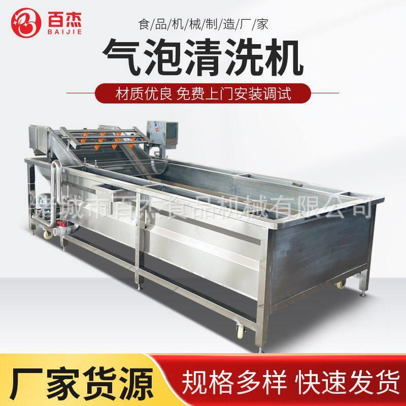 多功能连续式树莓清洗设备大型黄瓜鼓泡清洗机商用荠菜气泡蔬果