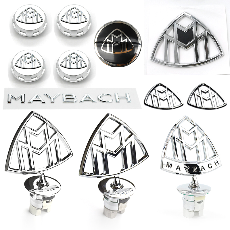 适用迈巴赫S450 S480内饰装饰贴机盖立标后盖标方向盘标轮毂盖