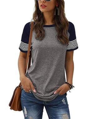 Solid T Shirt Women Simple Style Tees Casual T-shirt For Lad