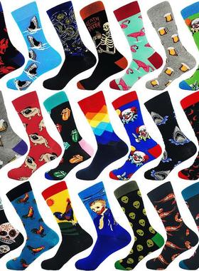 Men socks cotton funny socks men's women novelty casual