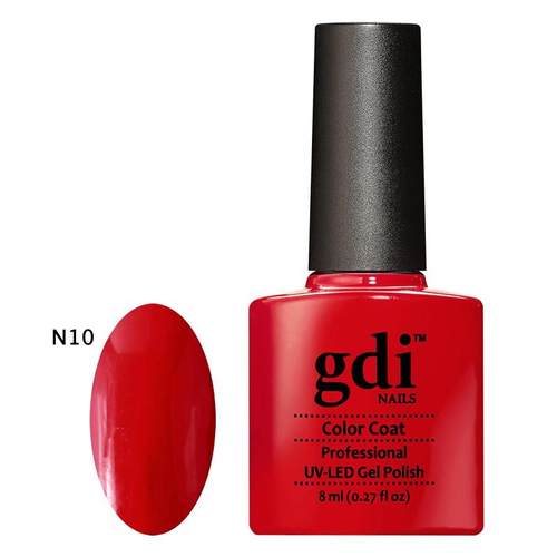 N10 Neoe GDI Nails - Red Neon UV LED Soak Off Gel Nail