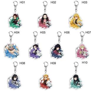 Slayer Acrylic Keychain 2pcs Brinco Demon Cute Blade Anime