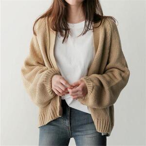 2020 lazy cardigan net red sweater women loose Korean short