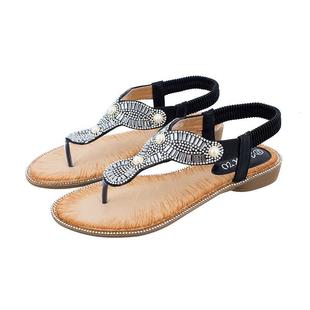 slippers时尚 fashion 夹趾凉鞋 圆头珍珠凉拖鞋 凉 Women& 大码 39;s