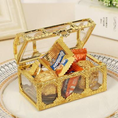 Vintage Golden Pirate Treasure Storage Box Candy Trinket for